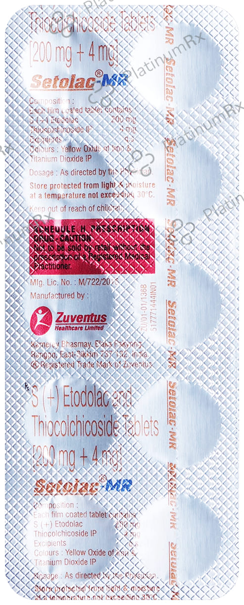 Setolac MR 200/4mg Tablet 10s