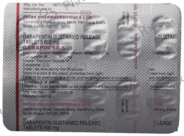 Gabapin SR 600mg Tablet 10s