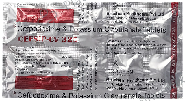 Cefsip CV 325mg Tablet 10s