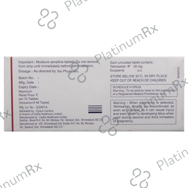 Inditel 20mg Tablet 10s