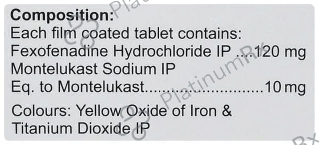 Spiromont F 120/10mg Tablet 15s