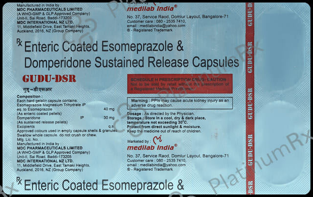 Gudu DSR 30/40mg Capsule SR 10s