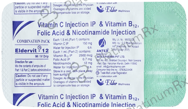 Eldervit 12mg Injection 1X2ml