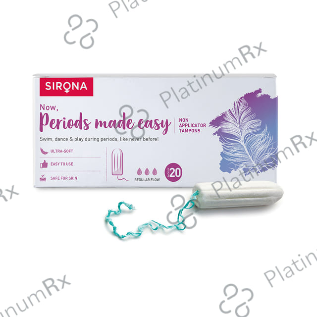 Sirona Now Periods Made Easy Premium Digital Tampons Regular 20s