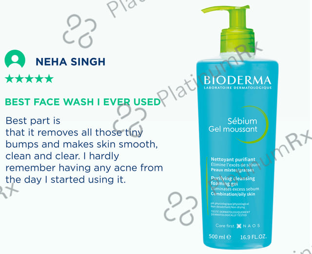 Bioderma Sebium Gel Moussant Purifying Cleansing Foaming Gel Combination to Oily Skin