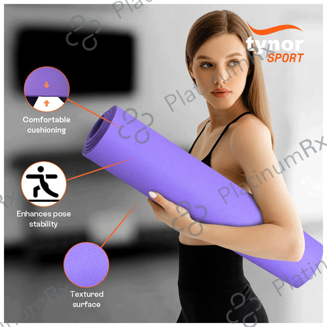 Tynor Yoga Mat Eva Purple 8mm