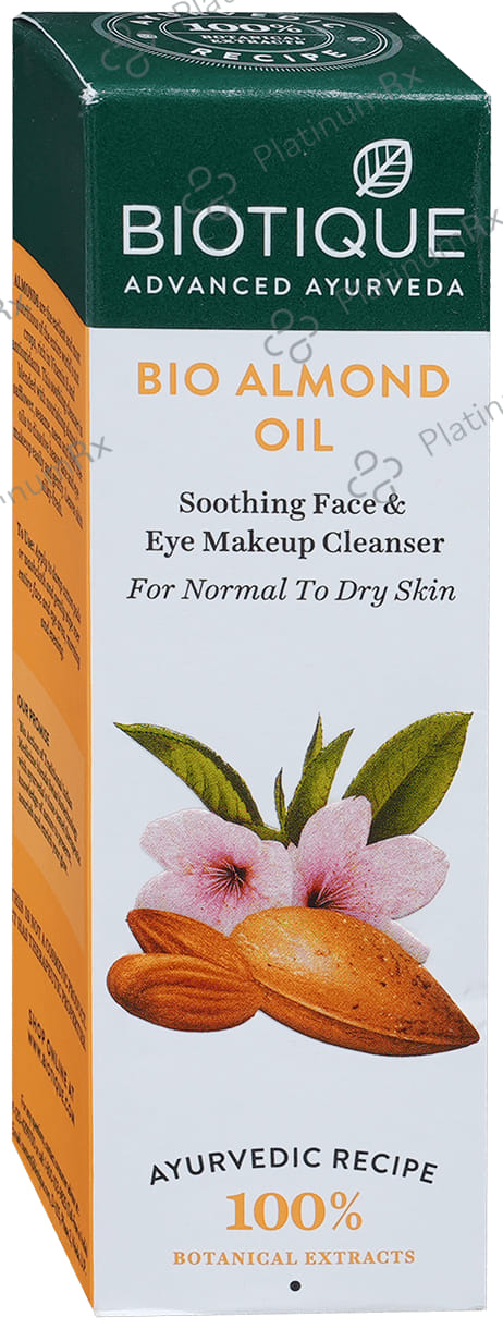 Biotique Bio Almond Oil Soothing Face & Eye Makeup Cleanser For Normal To Dry Skin