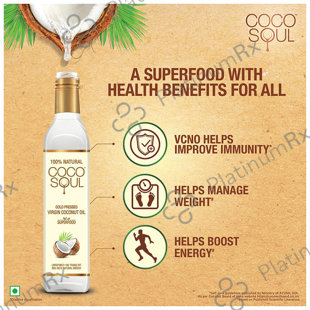 Coco Soul 100% Cold Pressed Virgin Coconut Oil 500 ml