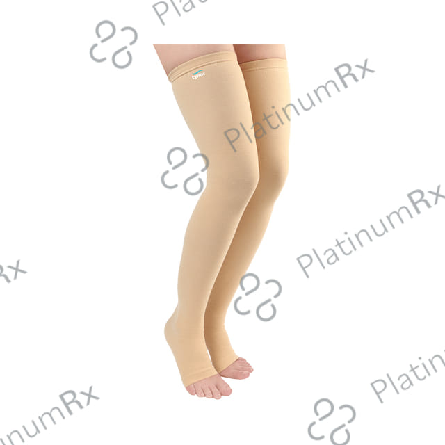 Tynor I 15 Compression Stocking Mid Thigh Open Toe Medium