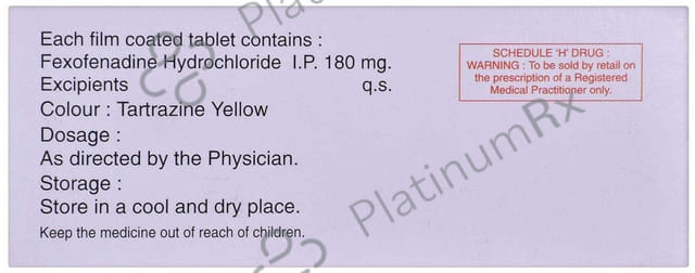 Fex 180mg Tablet 10s
