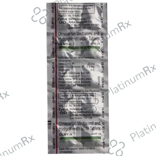 Olmy H 12.5/20mg Tablet 10s