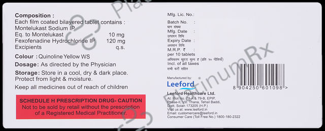 Minolast FX 10/120mg Tablet 10s