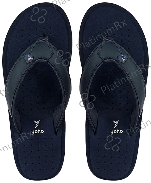 Yoho Lifestyle Ortho Soft Comfortable and Stylish Slipper for Men with Arch Support 9 Mystery Blue