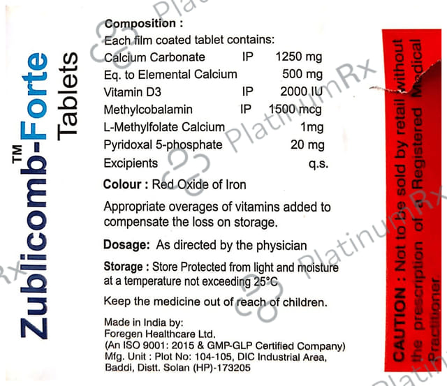 Zublicomb Forte Tablet 10s
