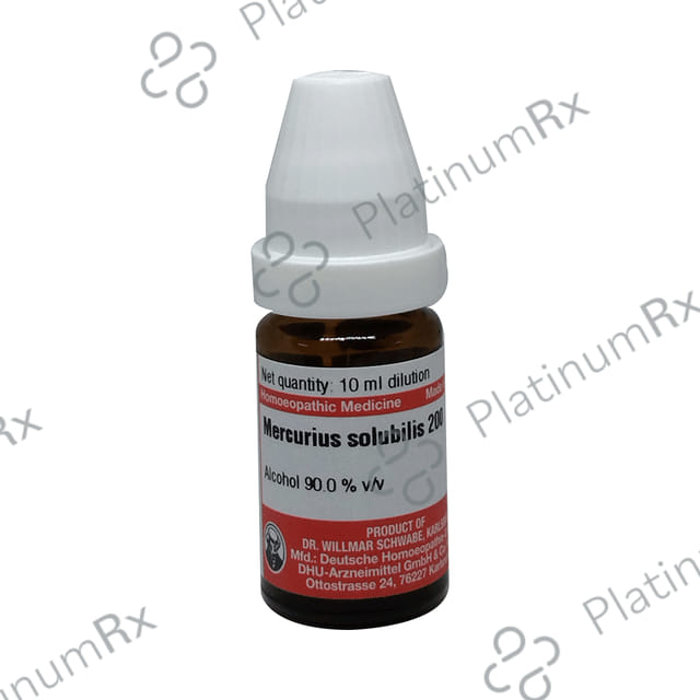 Dr Willmar Schwabe Germany Mercurius Solubilis Dilution 200 CH
