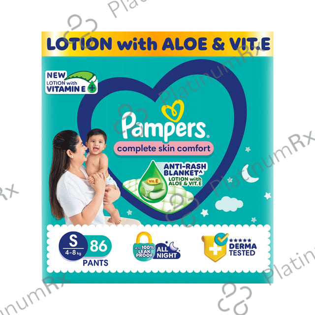 Pampers All Round Protection Anti Rash Blanket Diaper Lotion Small 86s