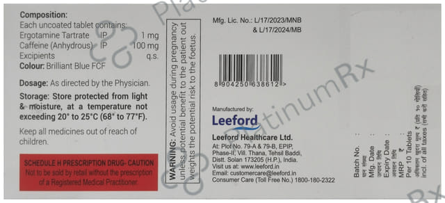 Neo Migrafen 100/1mg Tablet 10s
