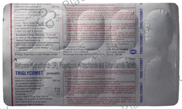 Triglycomet 5/500/15mg Tablet SR 10s