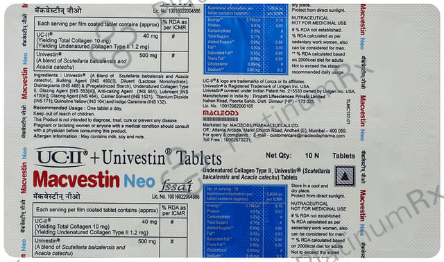 Macvestin Neo 40/500mg Tablet 10s