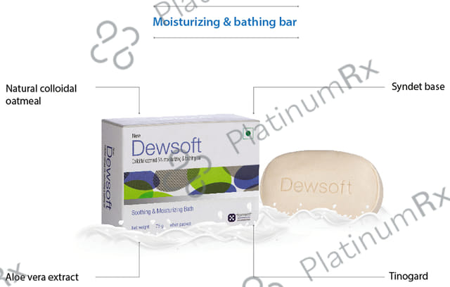 New Dewsoft Moisturising Bar 75gm
