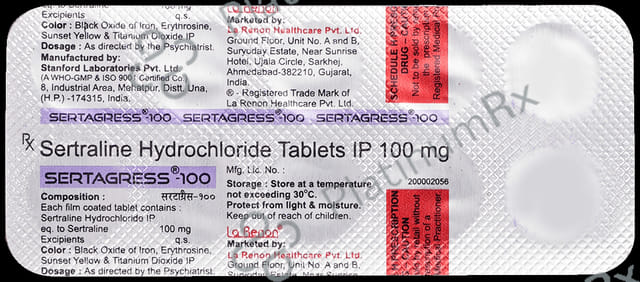 Sertagress 100mg Tablet 10s