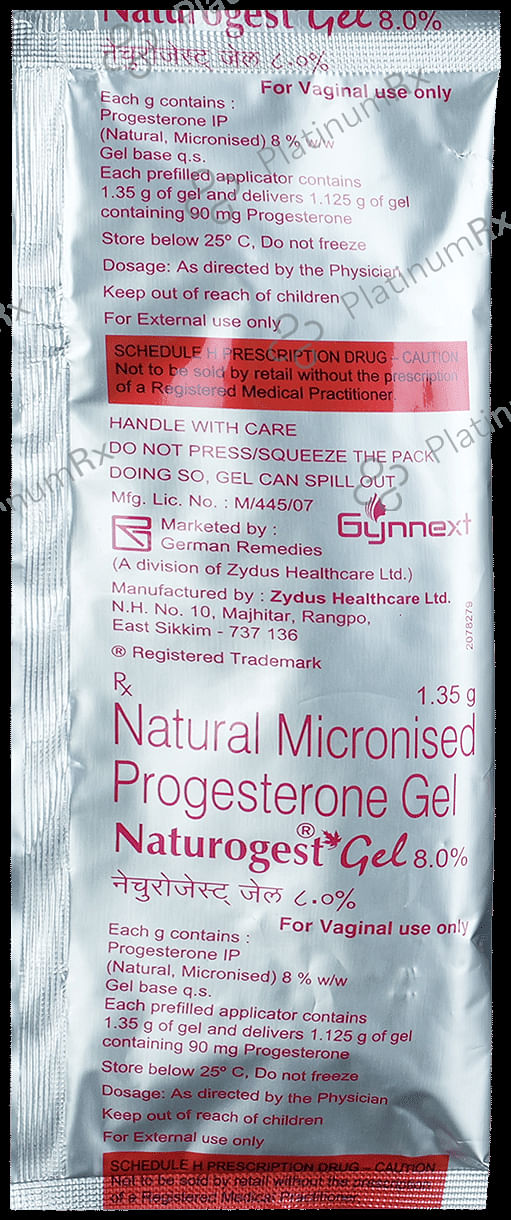 Naturogest 8% Vaginal gel 1.35gm
