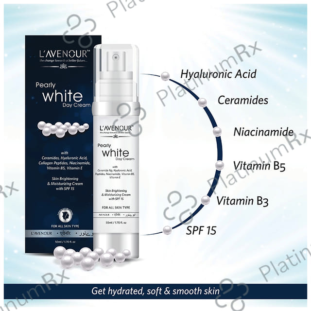 L'avenour Pearly White with SPF 15 Day Cream 50ml
