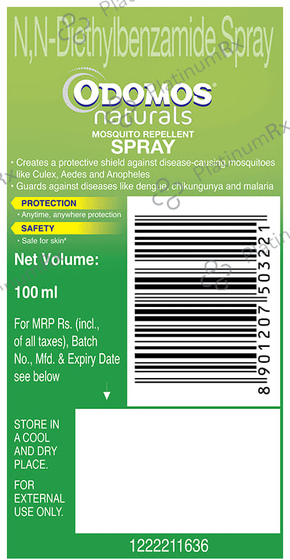 Odomos Naturals Mosquito Repellant Spray 100ml