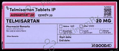 Aidsartan 20mg Tablet 10s