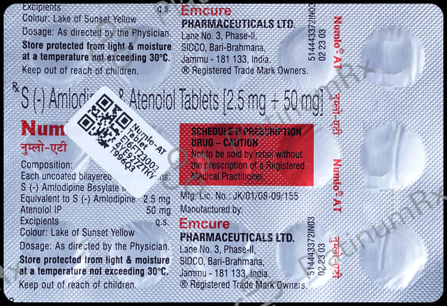 Numlo AT 2.5/50mg Tablet 15s