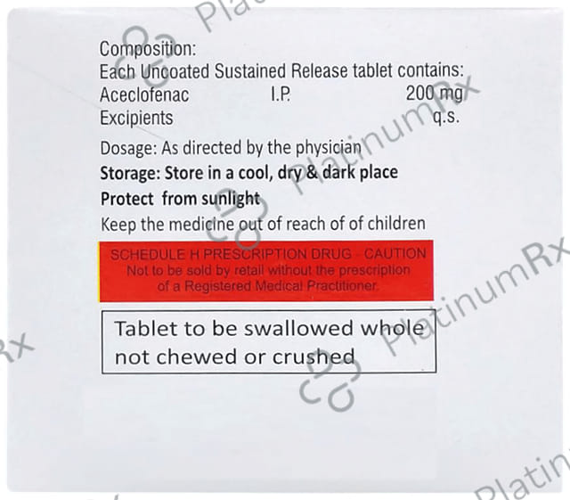 Aceflip 200mg Tablet SR 10s