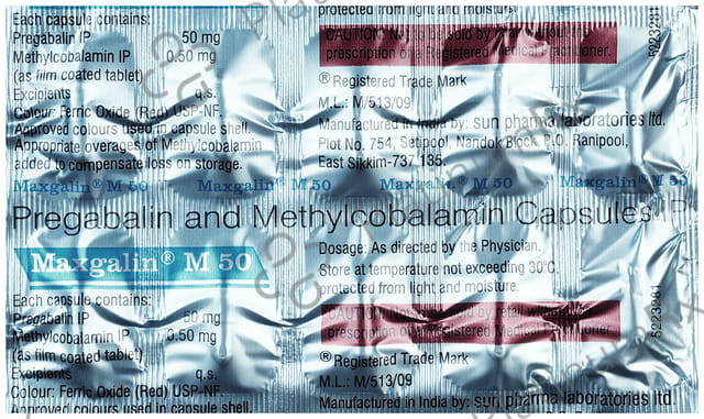 Maxgalin M 50mg Capsule 10s