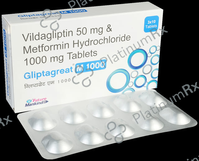 Gliptagreat M 1000/50mg Tablet 10s