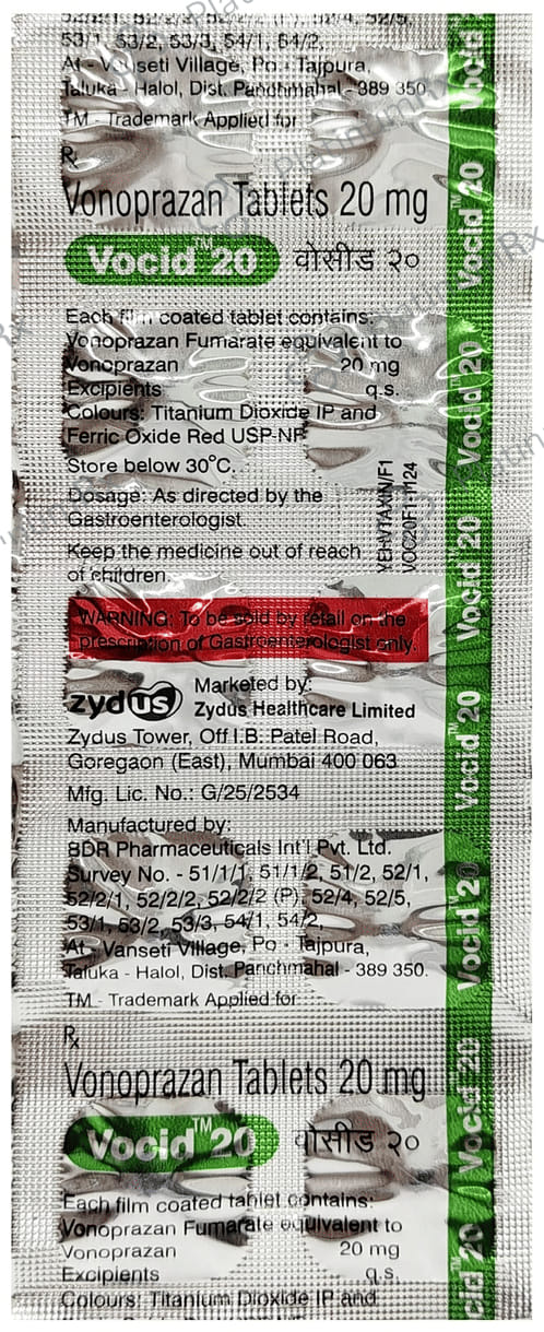 Vocid 20mg Tablet 10s