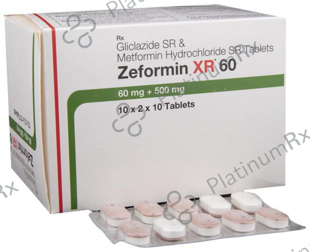Zeformin XR 60/500mg Tablet SR 10s