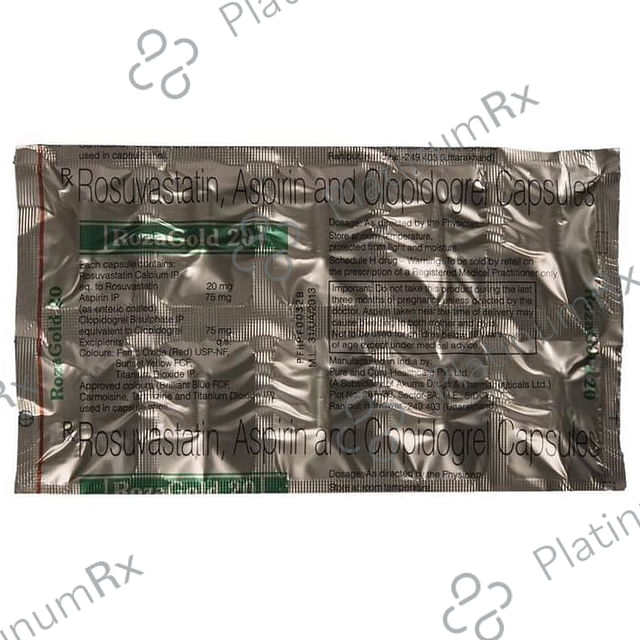 Rozagold 75/20/75mg Capsule 10s