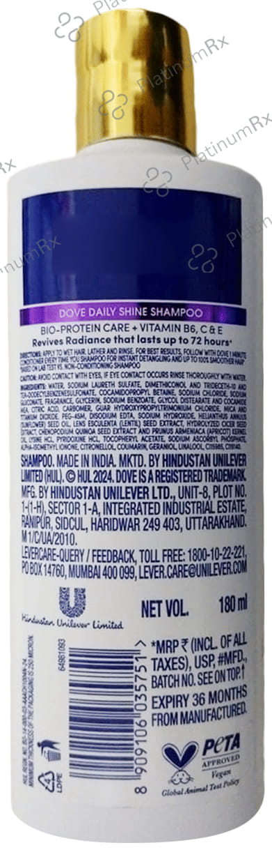 Dove Daily Shine Therapy Shampoo 180ml
