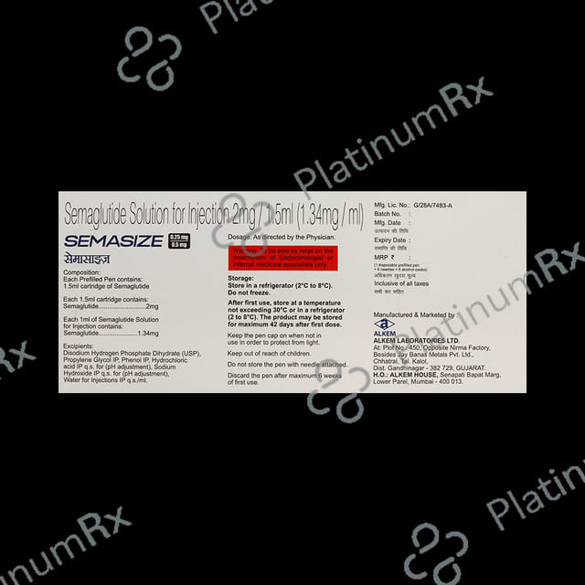 Semafull 0.25/0.5mg Injection (1 Multi-dose Disposable Pen, 6 Needle, 6 Alcohol Swab)