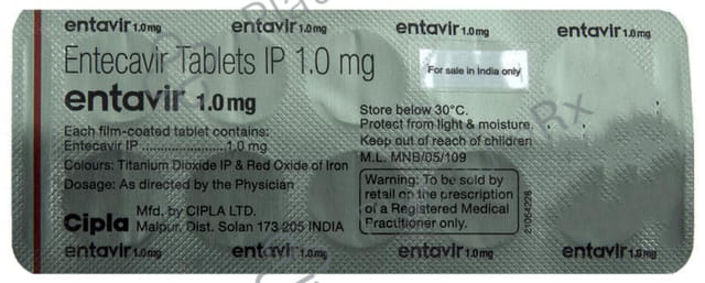 Entavir 1mg Tablet 10s