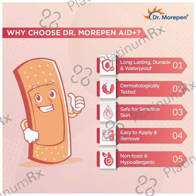 Dr. Morepen Aid Adhesive First Aid Dressing 10 bandages
