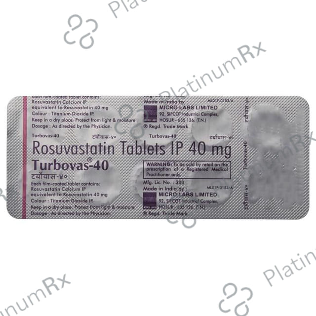 Turbovas 40mg Tablet 10s