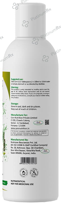 Core Nutrition L-Arginine Liquid Formula Green Mango