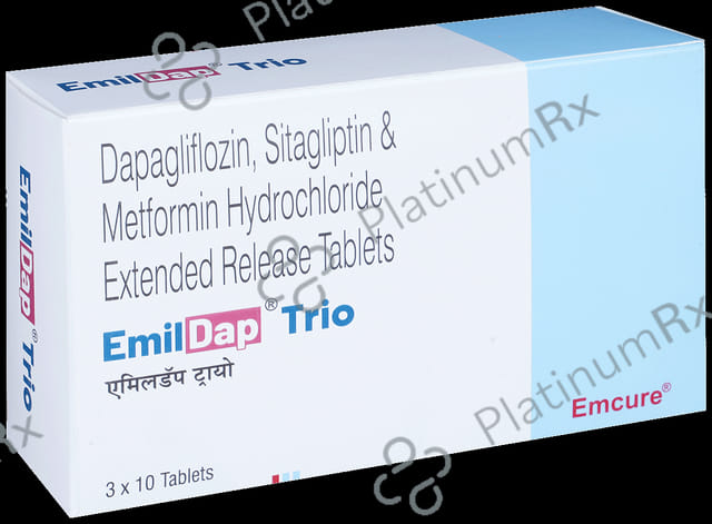 Emildap Trio 10/500/100mg Tablet ER 10s