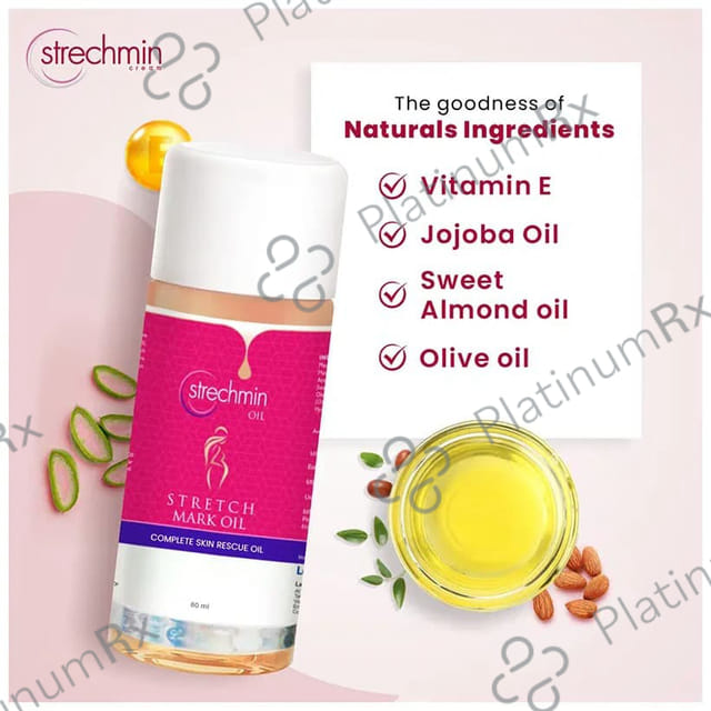 Strechmin Stretch Marks Oil, Improve The Appearance of Stretch Marks & Scars