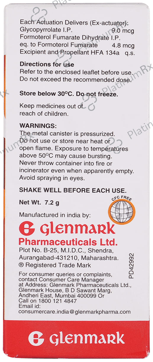 Airz F 4.8/9mcg Inhaler 120MDI