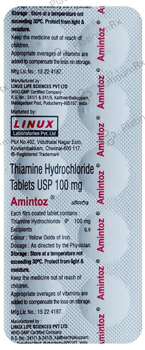 Amintoz 100mg Tablet 10s
