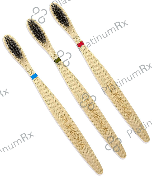 Purexa Bamboo Charcoal Toothbrush Soft 3 Toothbrushes