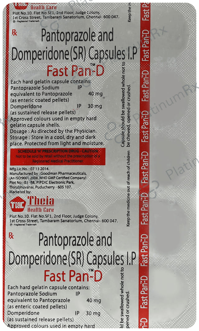 Fastpan D 30/40mg Capsule 10s