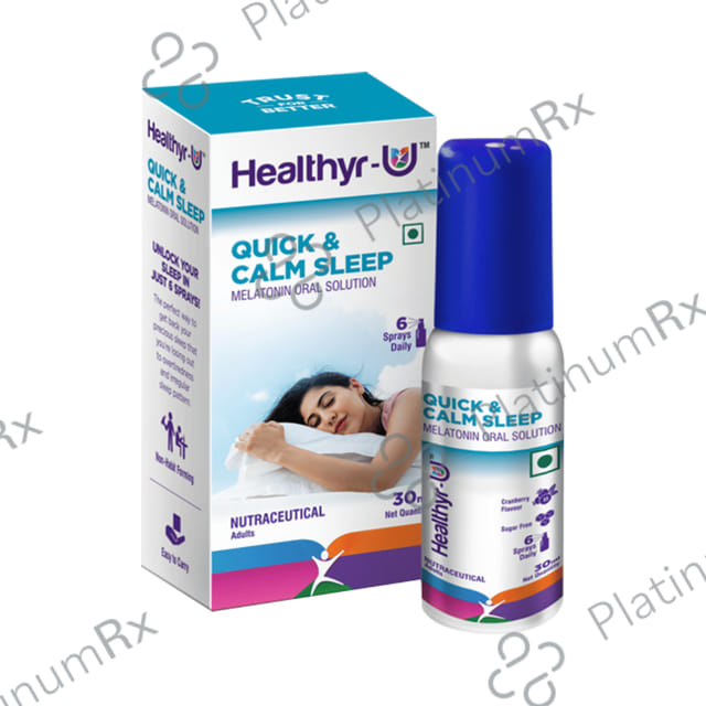 Healthyr U Quick & Calm Sleep Melatonin Oral Solution Spray 30ml
