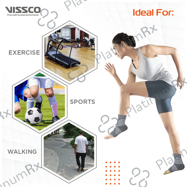 Vissco 2D Ankle Support, Stretchable Ankle Support for Injured Ankles, Arthritic Pain Medium